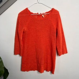 Anthropologie Wool Sweater w/ Zipper Back